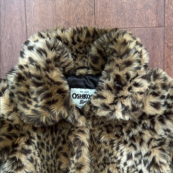 OshKosh B'gosh Kids Leopard Print Faux Fur Jacket, Size 18 Months - Picture 3 of 13